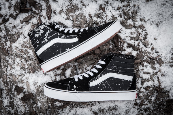 Vans High Top Shoes Lined with fur--002